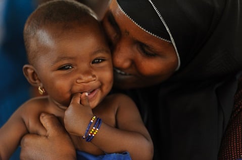 Mother and six month old infant in Niamey Centre
