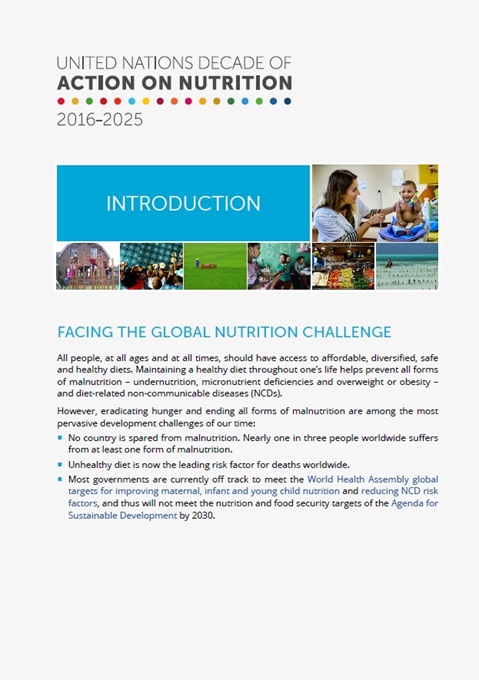 UN Decade of Action on Nutrition 2016-2025: Introduction